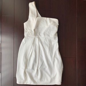 NWT! F21 White One Shoulder Dress